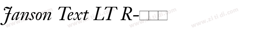 Janson Text LT R字体转换